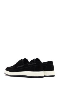 کفش مردانه جیر مشکی بندی کژوال دری مد