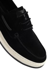 کفش مردانه جیر مشکی بندی کژوال دری مد