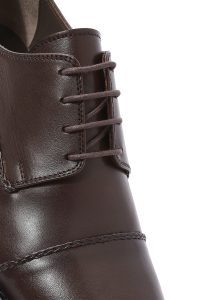 کفش مردانه قهوه‌ای بنددار چرم کلاسیک کفش دری مد