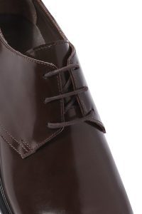 کفش مردانه قهوه‌ای بنددار چرم کلاسیک کفش دری مد