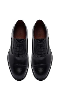 کفش مردانه مشکی بنددار چرم کلاسیک دری مد