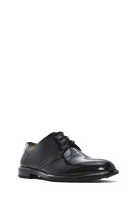 کفش مردانه مشکی بنددار چرم کلاسیک کفش دری مد