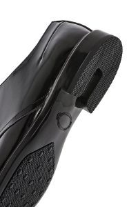 کفش مردانه مشکی بنددار چرم کلاسیک کفش دری مد