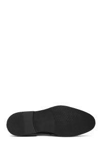 کفش مردانه مشکی دو سگک‌دار چرم کلاسیک کفش دری مد