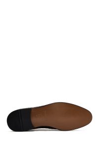 کفش مردانه مشکی چرم بافت‌دار کلاسیک کفش دری مد