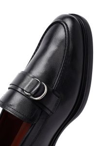 کفش مردانه مشکی چرم روزمره کفش دری مد