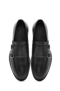 کفش مردانه مشکی چرم کلاسیک کفش دری مد