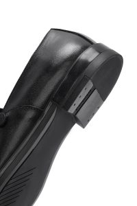 کفش مردانه مشکی چرم کلاسیک کفش دری مد