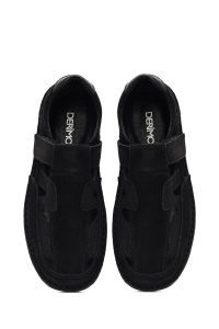 کفش مردانه نبوک مشکی کژوال دری مد