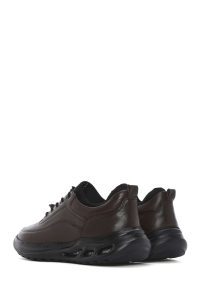 کفش مردانه چرم قهوه‌ای بندی زیره ضخیم کژوال دری مد