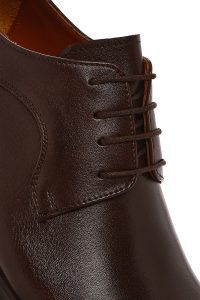 کفش مردانه چرم قهوه‌ای بندی کژوال دری مد