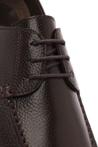 کفش مردانه چرم قهوه‌ای بندی کژوال دری مد