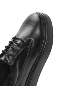 کفش مردانه چرم مشکی بندی زیره ضخیم کژوال دری مد