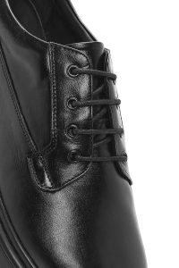 کفش مردانه چرم مشکی بندی زیره ضخیم کژوال دری مد