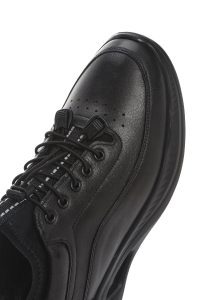 کفش مردانه چرم مشکی بندی زیره ضخیم کژوال دری مد