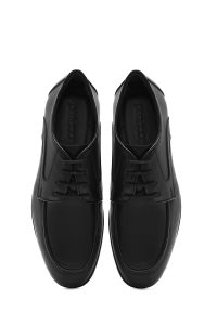 کفش مردانه چرم مشکی بندی کژوال دری مد