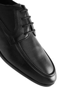 کفش مردانه چرم مشکی بندی کژوال دری مد