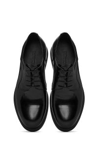 کفش مردانه چرم مشکی بندی کژوال دری مد