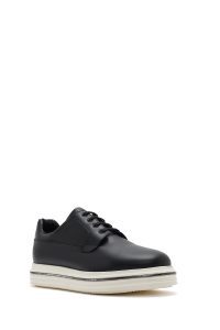 کفش مردانه چرم مشکی بندی کژوال دری مد