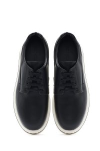 کفش مردانه چرم مشکی بندی کژوال دری مد