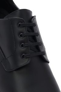 کفش مردانه چرم مشکی بندی کژوال دری مد