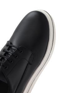 کفش مردانه چرم مشکی بندی کژوال دری مد