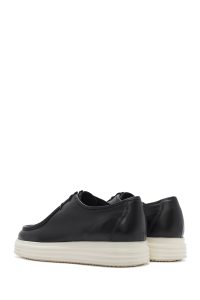 کفش مردانه چرم مشکی بندی کژوال دری مد