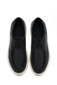 کفش مردانه چرم مشکی بندی کژوال دری مد