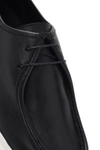 کفش مردانه چرم مشکی بندی کژوال دری مد