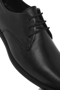 کفش مردانه چرم مشکی بندی کژوال دری مد