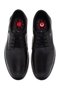 کفش مردانه چرم مشکی بندی کژوال دری مد