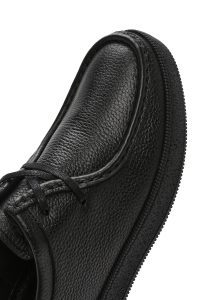 کفش مردانه چرم مشکی بندی کژوال دری مد