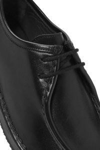 کفش مردانه چرم مشکی بندی کژوال دری مد