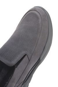 کفش مردانه چرم نوبوک طوسی زیره ضخیم راحتی روزمره دری مد