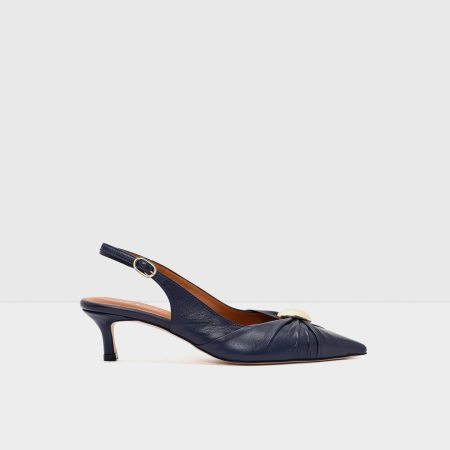 کفش پاشنه‌دار زنانه سرمه‌ای پشت باز آلدو KALORE-TR – ALDO