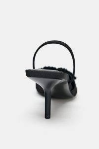 کفش پاشنه‌دار زنانه پشت باز پاپیون‌دار زارا – ZARA