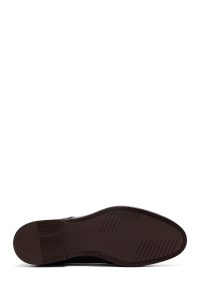 کفش کلاسیک مردانه بنددار چرم قهوه‌ای دری مد