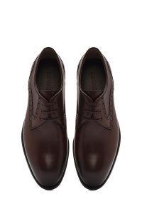 کفش کلاسیک مردانه قهوه‌ای چرمی بنددار دری مد