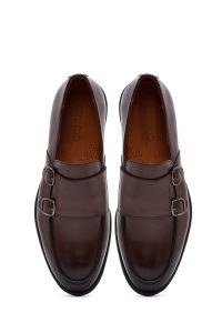 کفش کلاسیک مردانه چرم قهوه‌ای دری مد