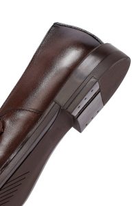 کفش کلاسیک مردانه چرم قهوه‌ای دری مد