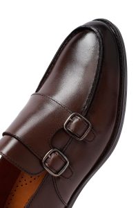 کفش کلاسیک مردانه چرم قهوه‌ای دری مد