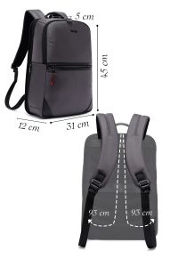 کوله پشتی بدون‌‌جنسیت خاکستری کتان دری مد