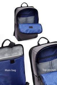 کوله پشتی بدون‌‌جنسیت خاکستری کتان دری مد