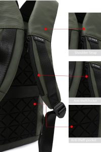 کوله پشتی بدون‌‌جنسیت سبز کتان دری مد