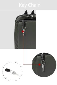 کوله پشتی بدون‌‌جنسیت سبز کتان دری مد