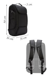 کوله پشتی بدون‌‌جنسیت مشکی تکنولوژیک کتان دری مد