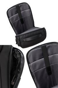 کوله پشتی بدون‌‌جنسیت مشکی تکنولوژیک کتان دری مد