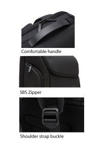 کوله پشتی بدون‌‌جنسیت مشکی تکنولوژیک کتان دری مد