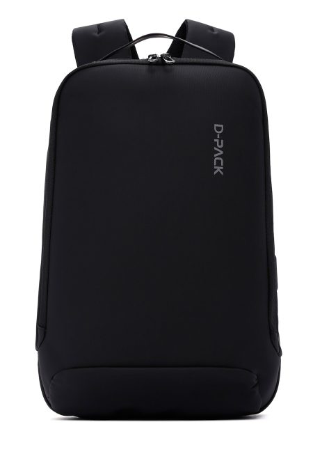 کوله پشتی بدون‌‌جنسیت مشکی تکنولوژیک سخت‌کیس کتان دری مد