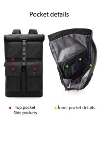 کوله پشتی بدون‌‌جنسیت مشکی دری مد